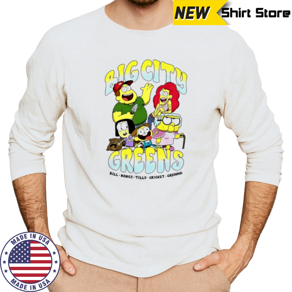 Big City Greens Bill Nancy Tilly Cricket Gramma cartoon shirt Long Sleeved