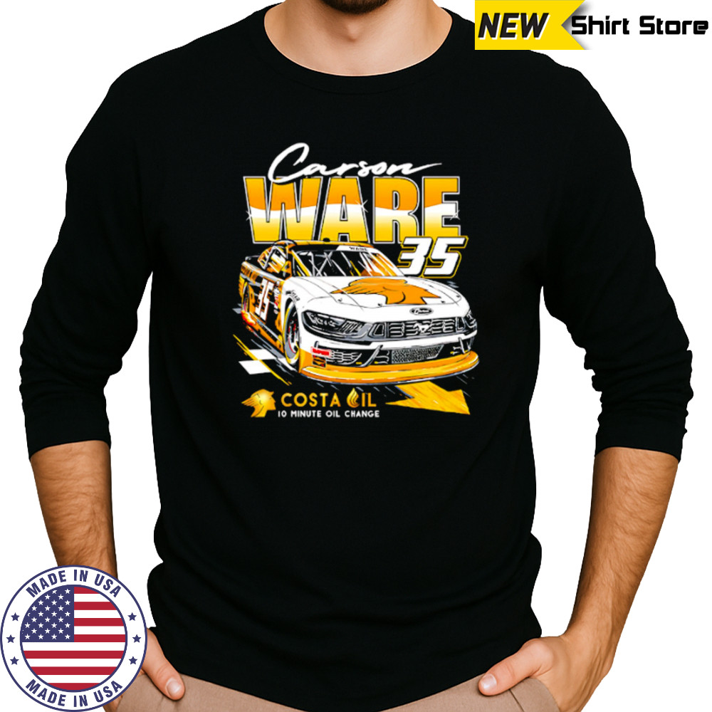 Carson Ware 35 Costa Oil 10 minute oil change shirt Long Sleeved