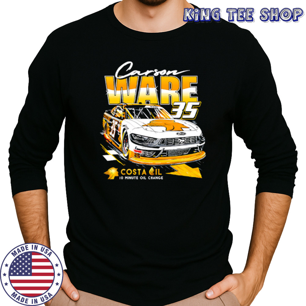 Carson Ware 35 Costa Oil 10 minute oil change shirt Long Sleeved