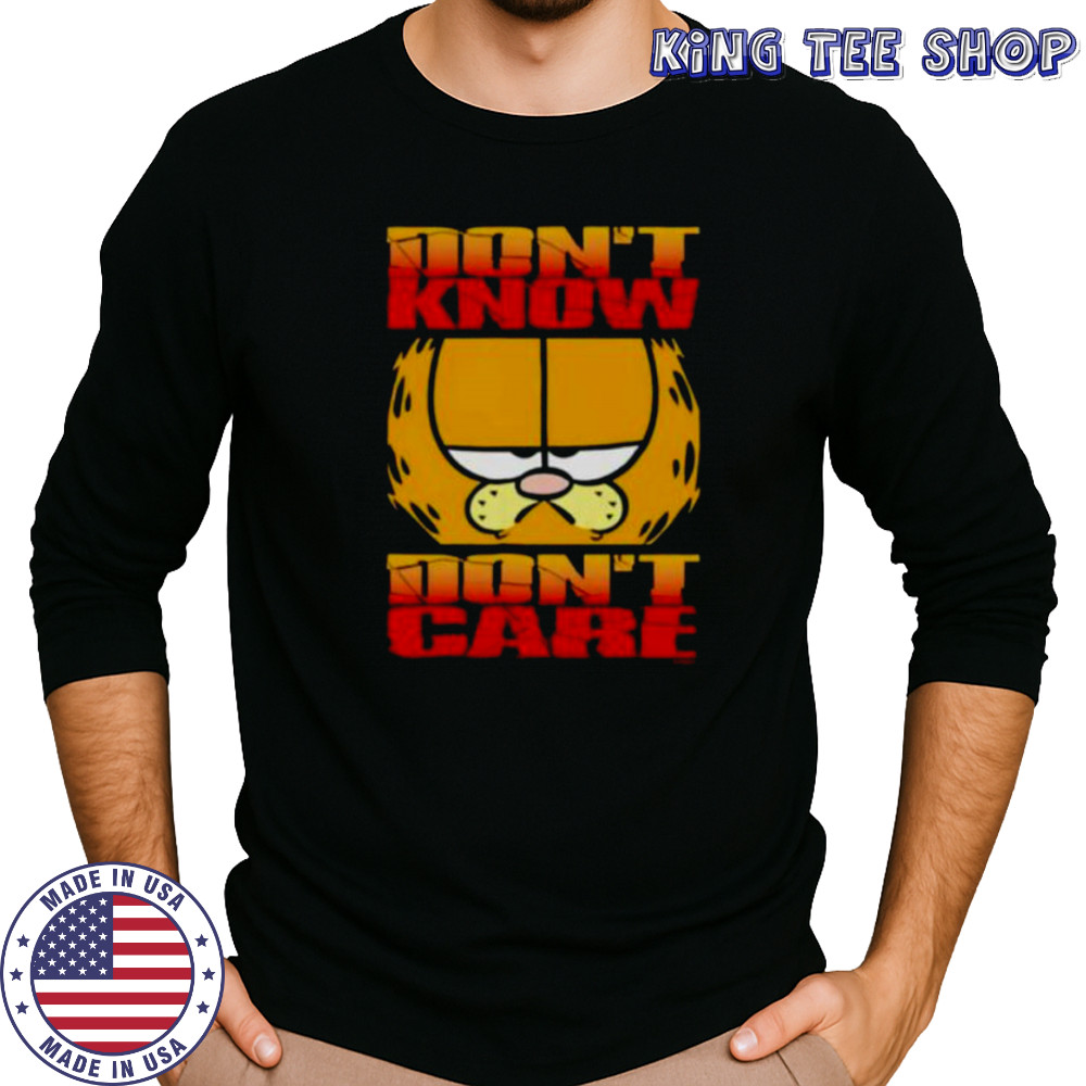 Don’t know don’t care orange cat shirt Long Sleeved