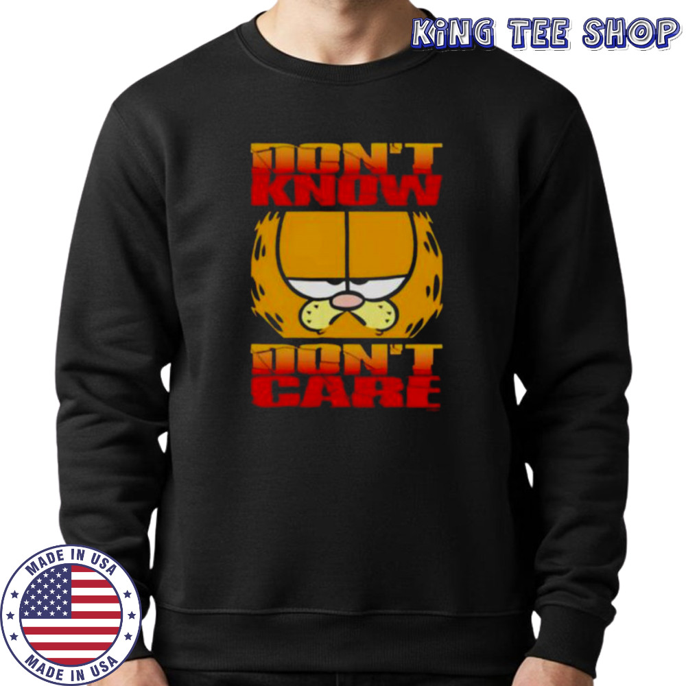Don’t know don’t care orange cat shirt Sweatshirt