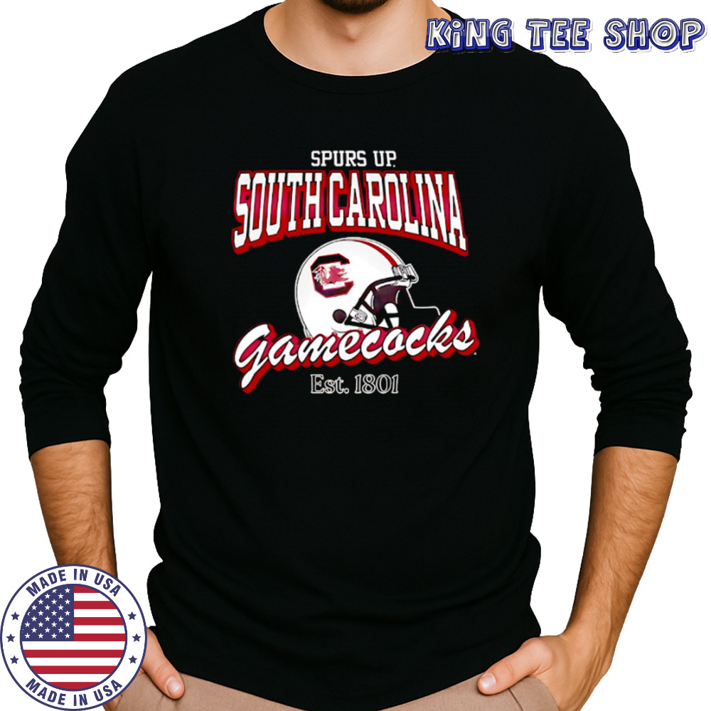 Helmet Spurs Up South Carolina Gamecocks Est 1801 shirt Long Sleeved