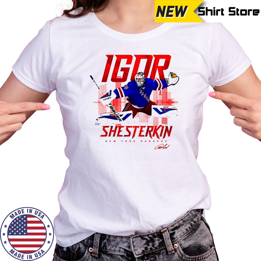 Igor Shesterkin New York Rangers skyline signature shirt Women's T-shirt