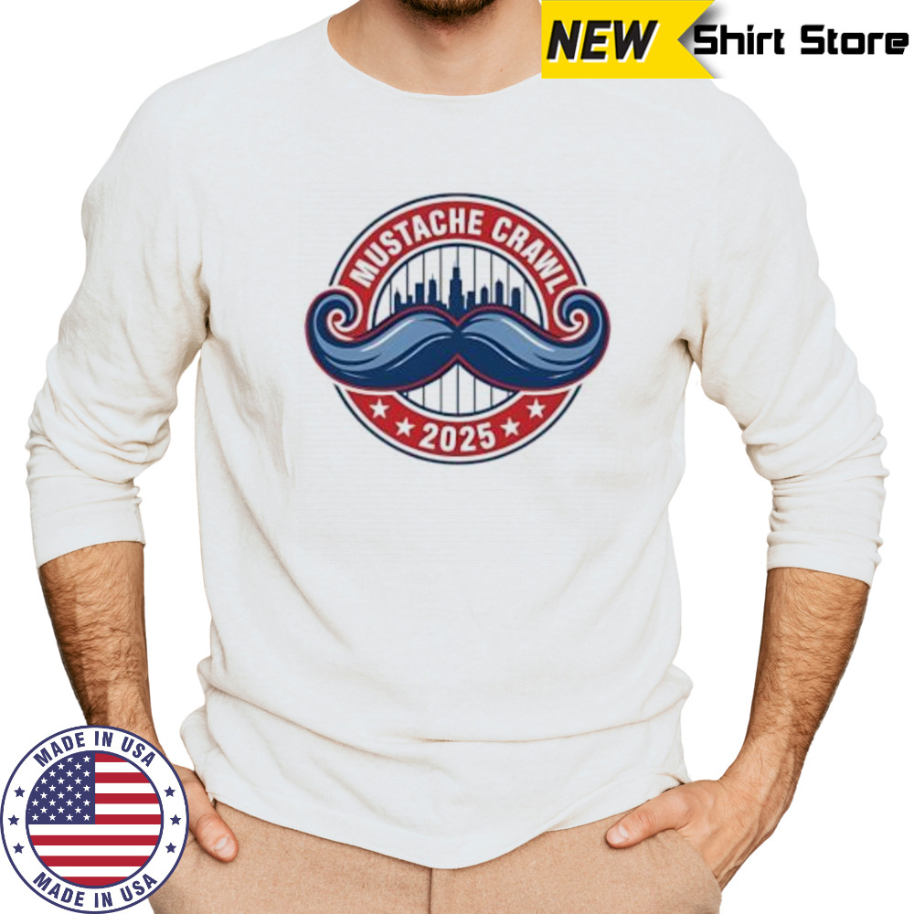 Mustache crawl 2025 shirt Long Sleeved