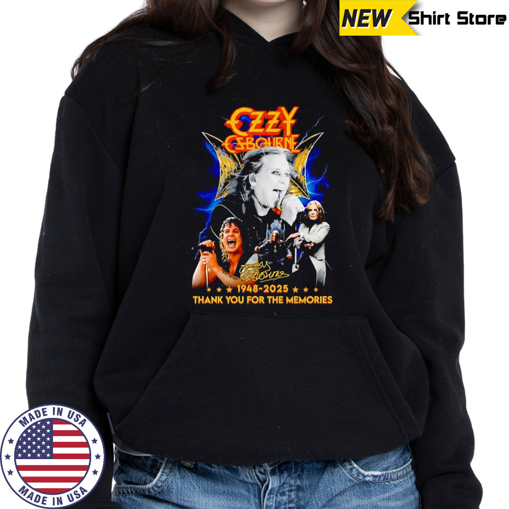 Ozzy Osbourne 1948 2025 thank you for the memories shirt Hoodie