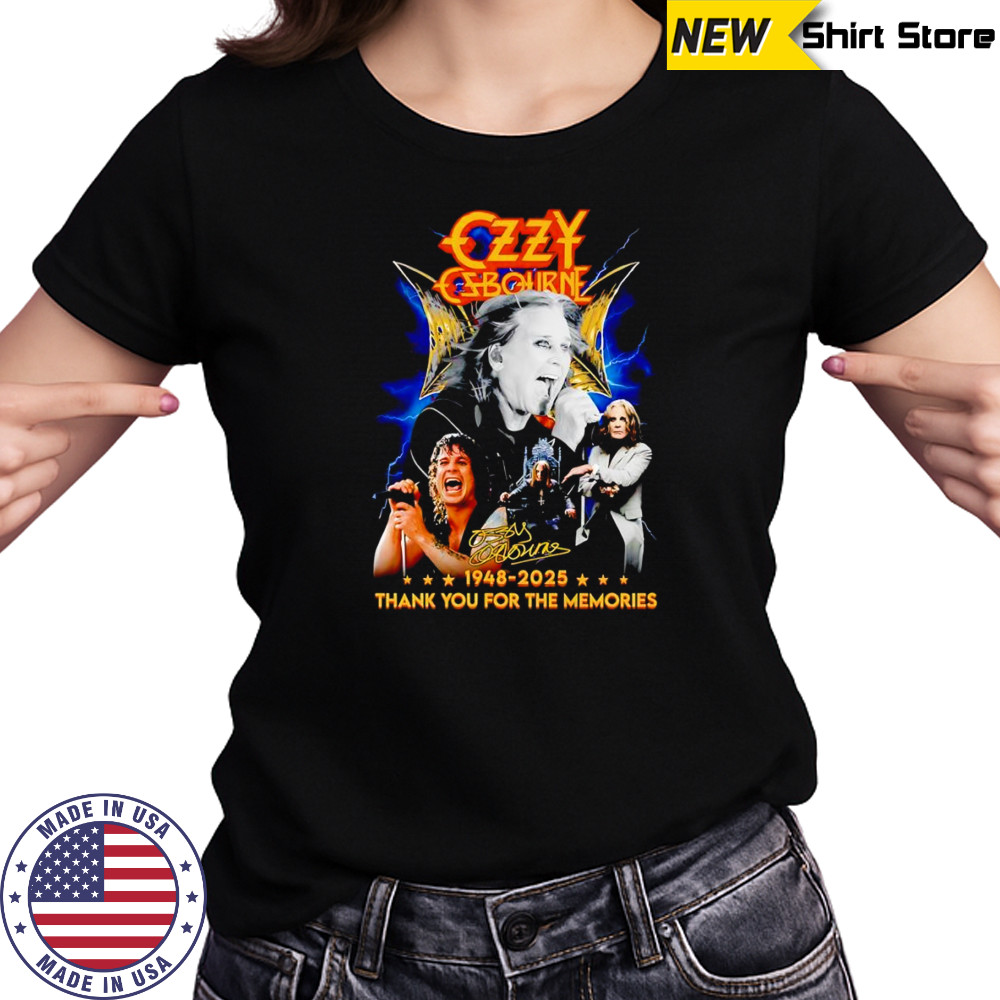 Ozzy Osbourne 1948 2025 thank you for the memories shirt Women's T-shirt