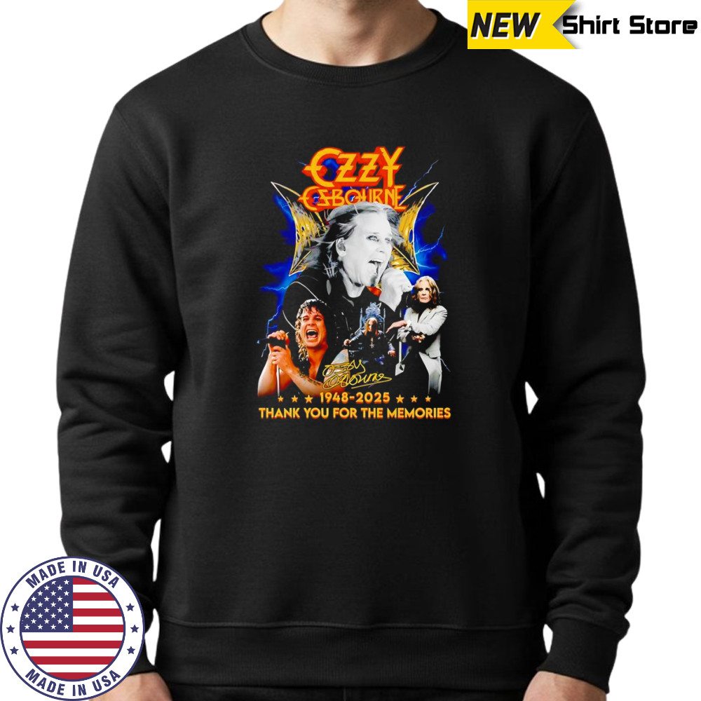 Ozzy Osbourne 1948 2025 thank you for the memories shirt Sweatshirt