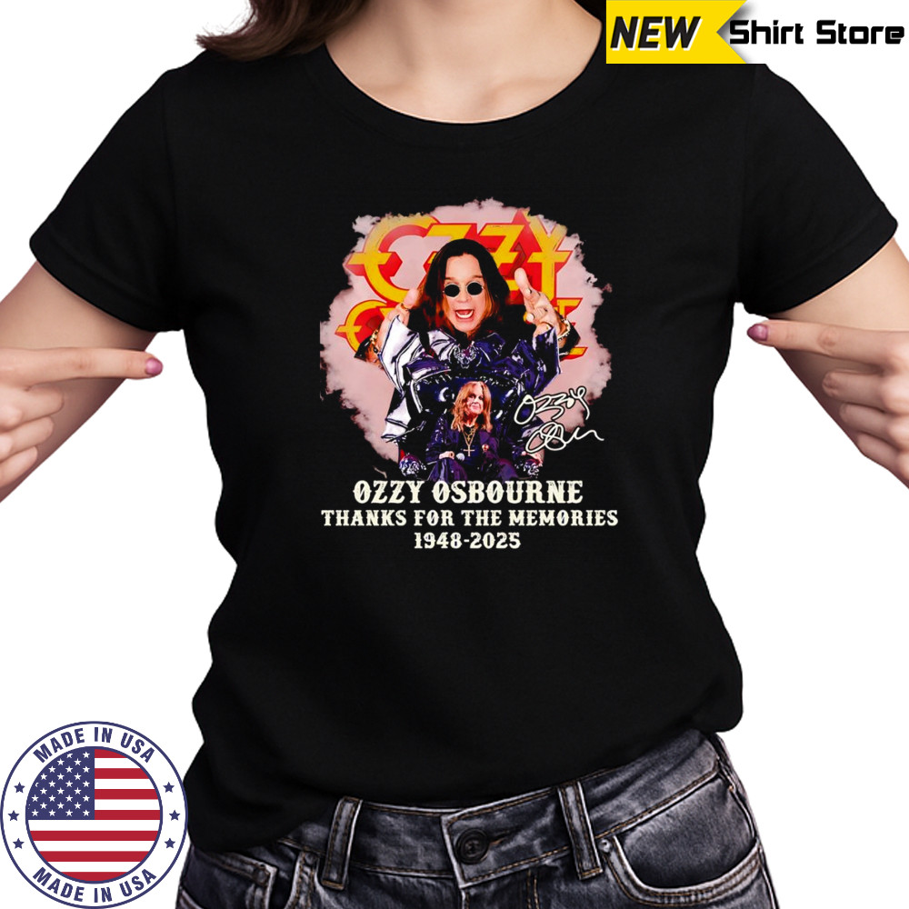 Ozzy Osbourne thanks for the memories 1948 2025 shirt Women's T-shirt
