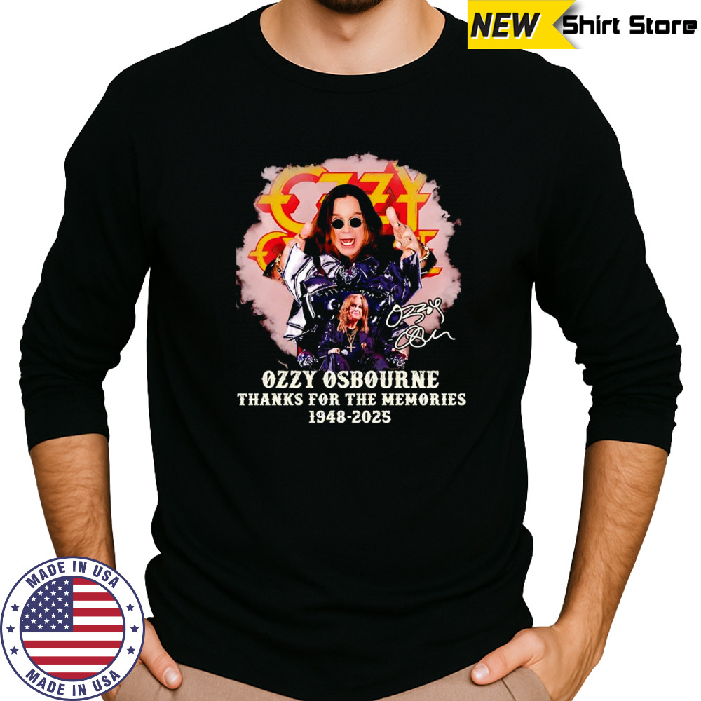 Ozzy Osbourne thanks for the memories 1948 2025 shirt Long Sleeved