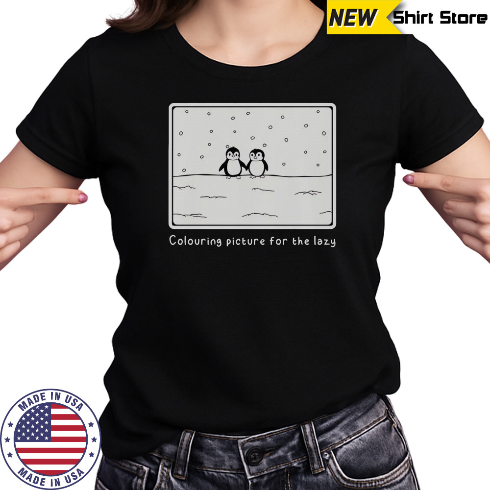 Penguin Colouring Picture For The Lazy T-Shirt Women's T-shirt