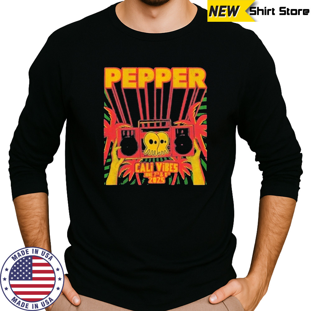 Pepperlive Cali Vibes 2025 T-Shirt Long Sleeved