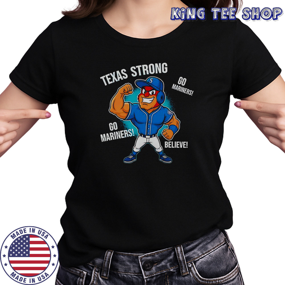 Seattle Mariners Texas Strong Mariner Moose Mascot Cartoon T-Shirt Women's T-shirt