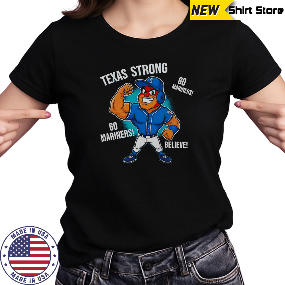 Seattle Mariners Texas Strong Mariner Moose Mascot Cartoon T-Shirt Women's T-shirt