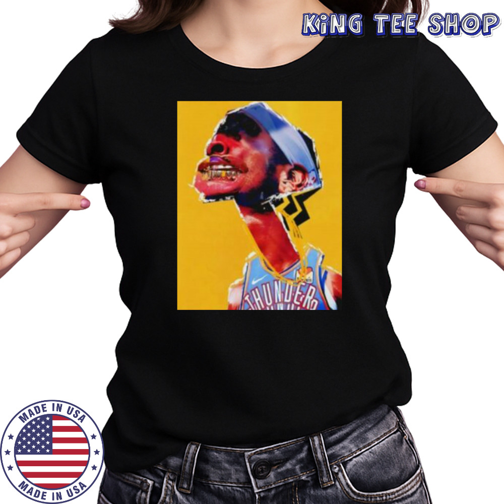 Shai Gilgeous Alexander grillz Oklahoma City Thunder Basketball art shirt Women's T-shirt