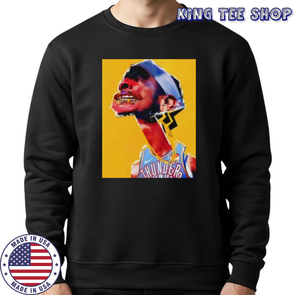 Shai Gilgeous Alexander grillz Oklahoma City Thunder Basketball art shirt Sweatshirt