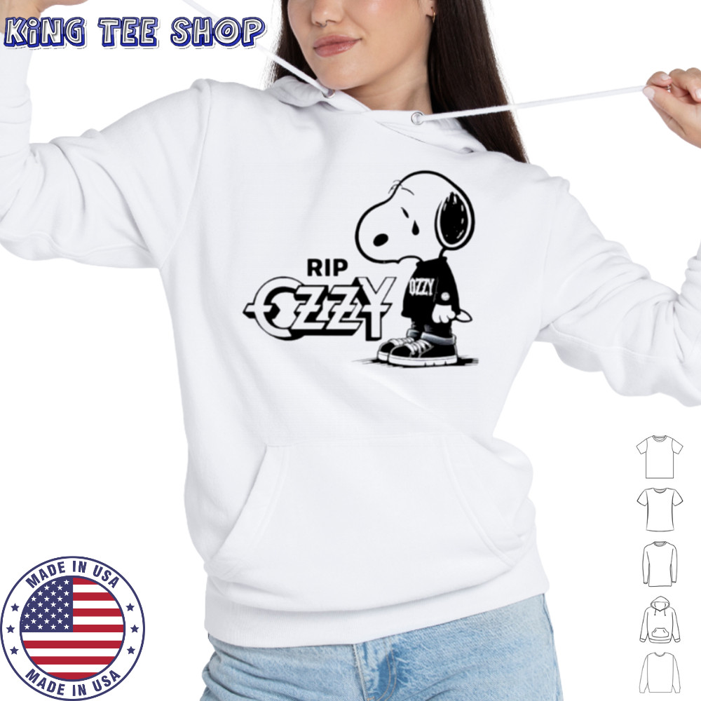 Snoopy cry RIP Ozzy Osbourne logo shirt Hoodie