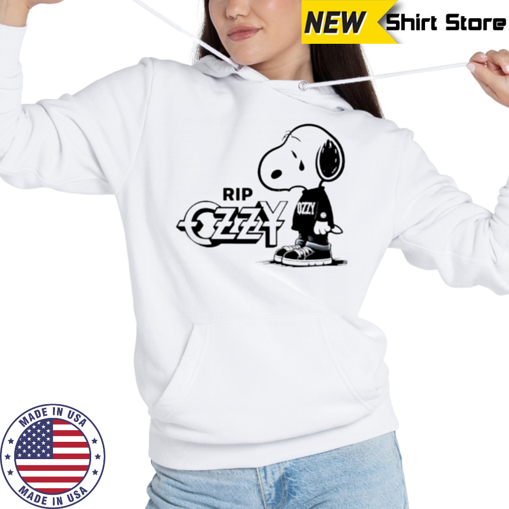 Snoopy cry RIP Ozzy Osbourne logo shirt Hoodie
