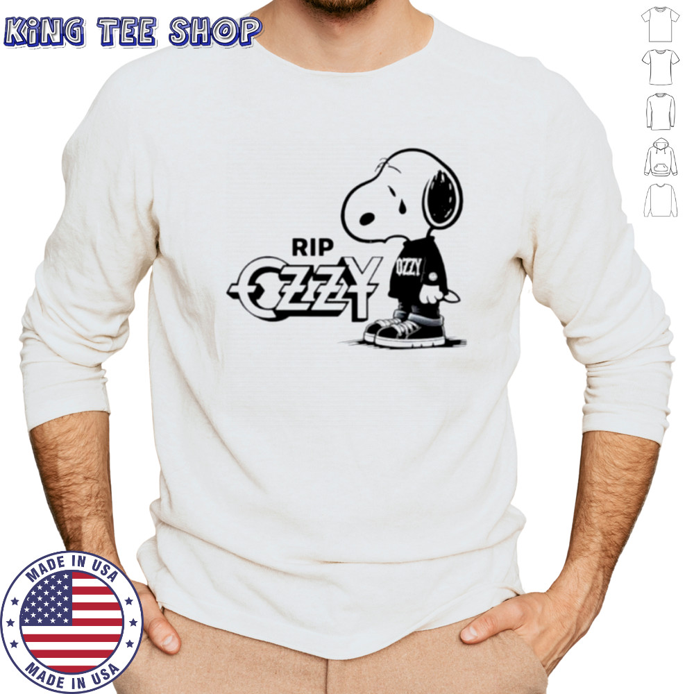 Snoopy cry RIP Ozzy Osbourne logo shirt Long Sleeved