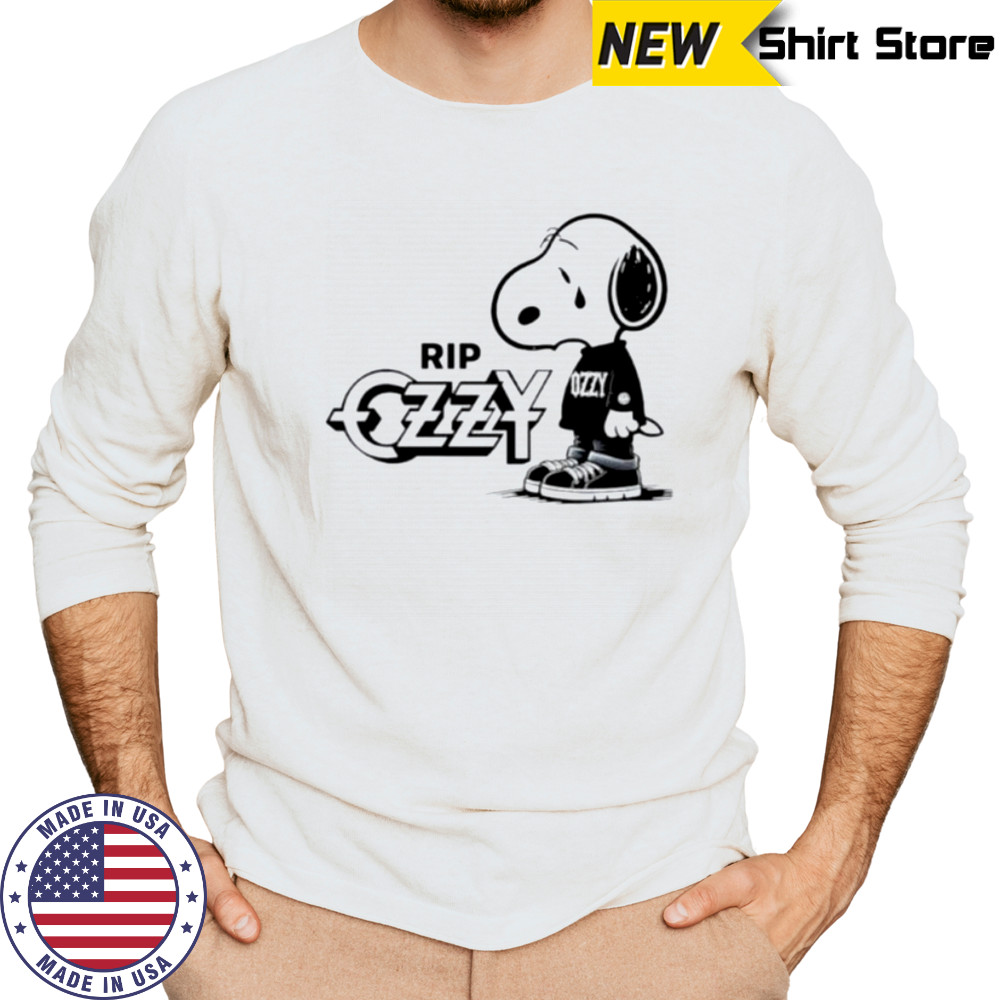 Snoopy cry RIP Ozzy Osbourne logo shirt Long Sleeved