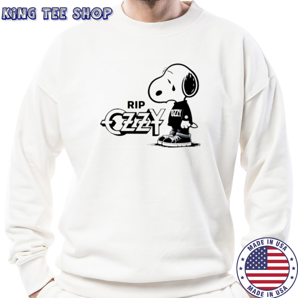 Snoopy cry RIP Ozzy Osbourne logo shirt Sweatshirt