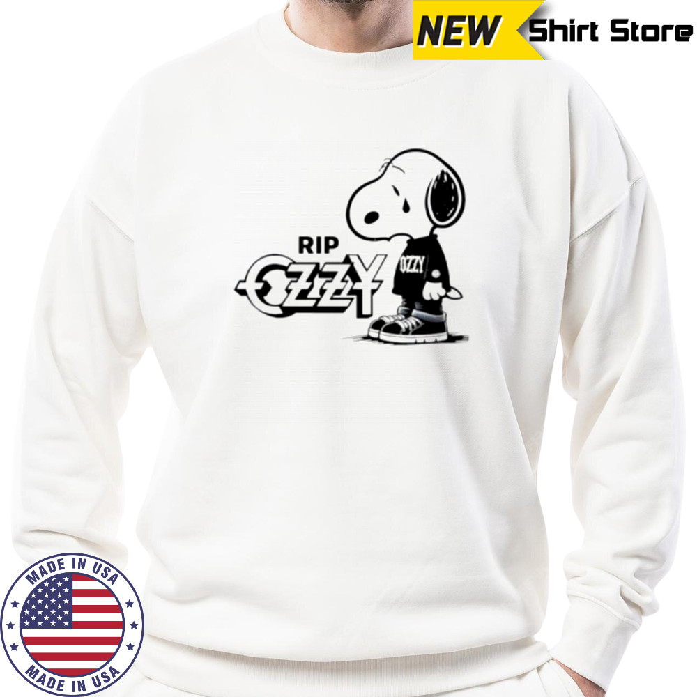 Snoopy cry RIP Ozzy Osbourne logo shirt Sweatshirt
