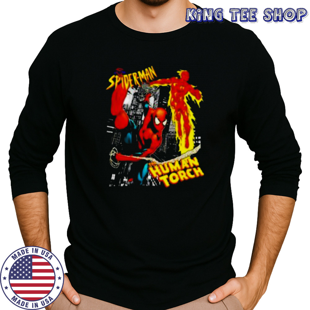 Spider man the Human Torch shirt Long Sleeved
