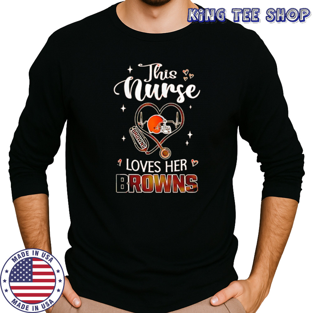 This nurse love her Cleveland Browns shirt Long Sleeved