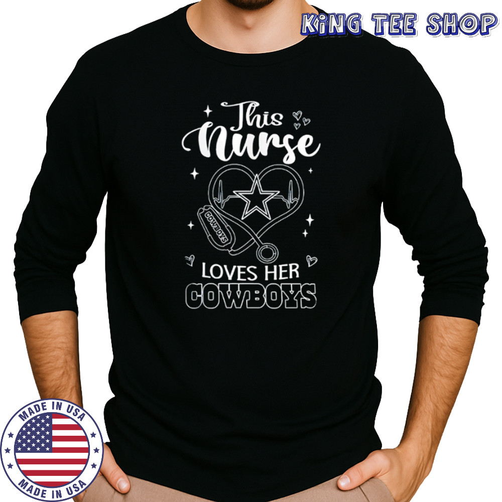 This nurse love her Dallas Cowboys shirt Long Sleeved