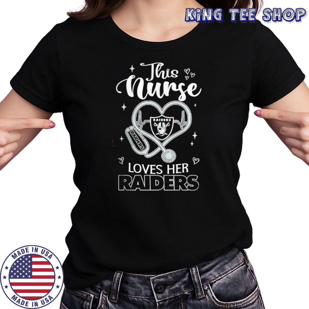 This nurse love her Las Vegas Raiders shirt Women's T-shirt