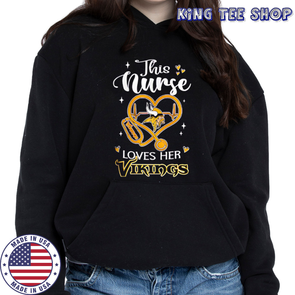 This nurse love her Minnesota Vikings shirt Hoodie