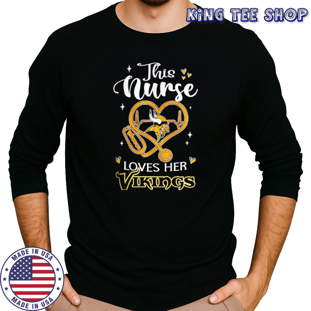 This nurse love her Minnesota Vikings shirt Long Sleeved