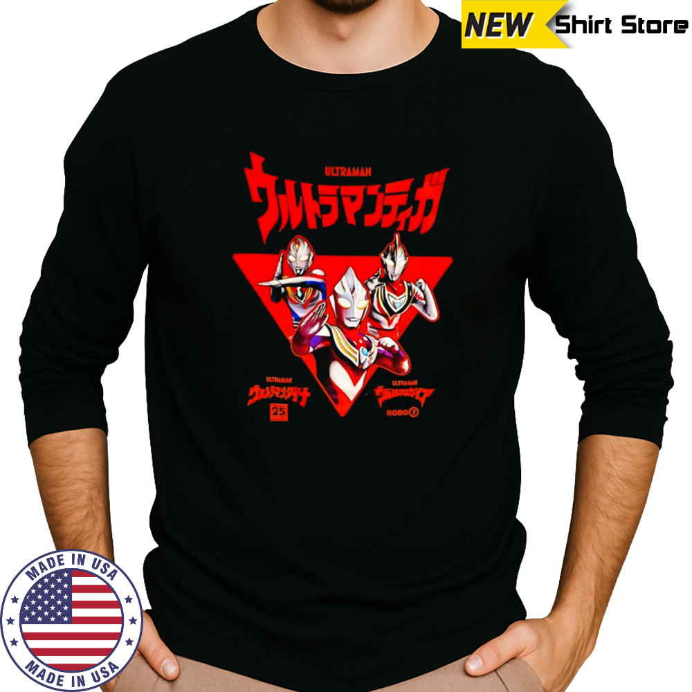 Ultraman Tiga Dyna Gaia superhero shirt Long Sleeved