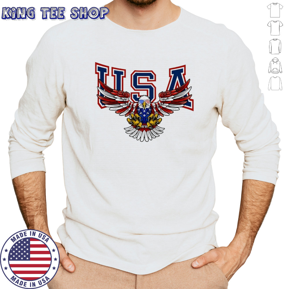 USA Eagle Fly logo shirt Long Sleeved