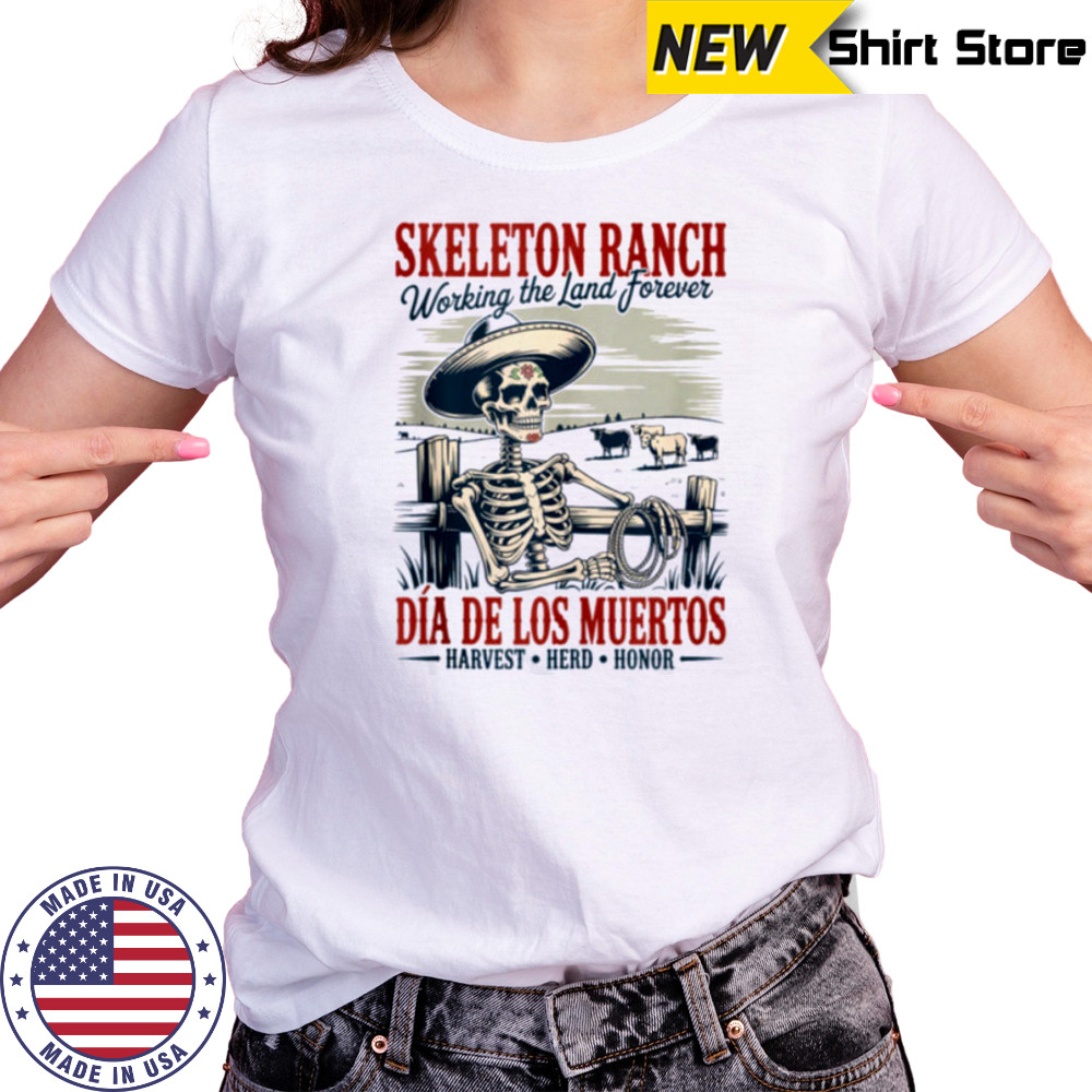 Classic Mexican Granjero DíA De Los Muertos Cowboy Shirt Women's T-shirt