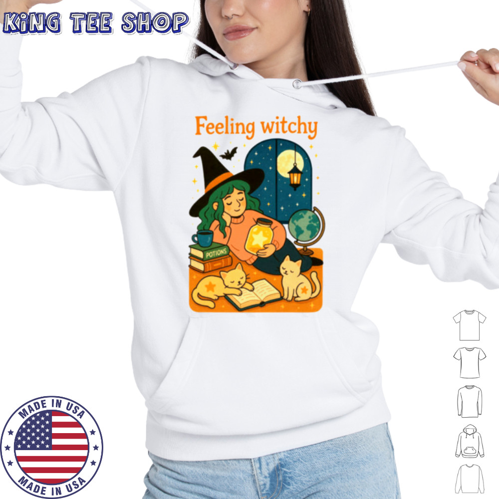 Feeling Witchy Magical Cozy Night Vibes Shirt Hoodie