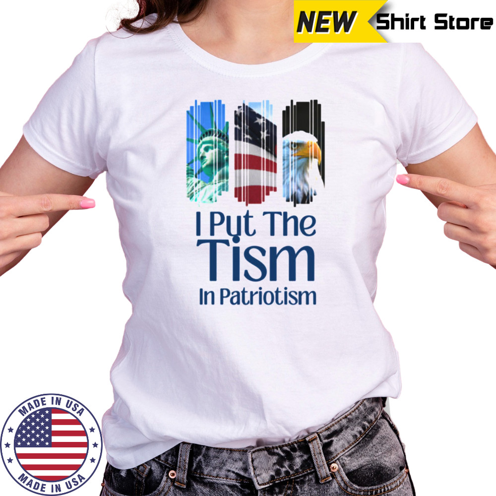 I Put The Tism In Patriotism Retro Autism Support USA Shirt Women's T-shirt