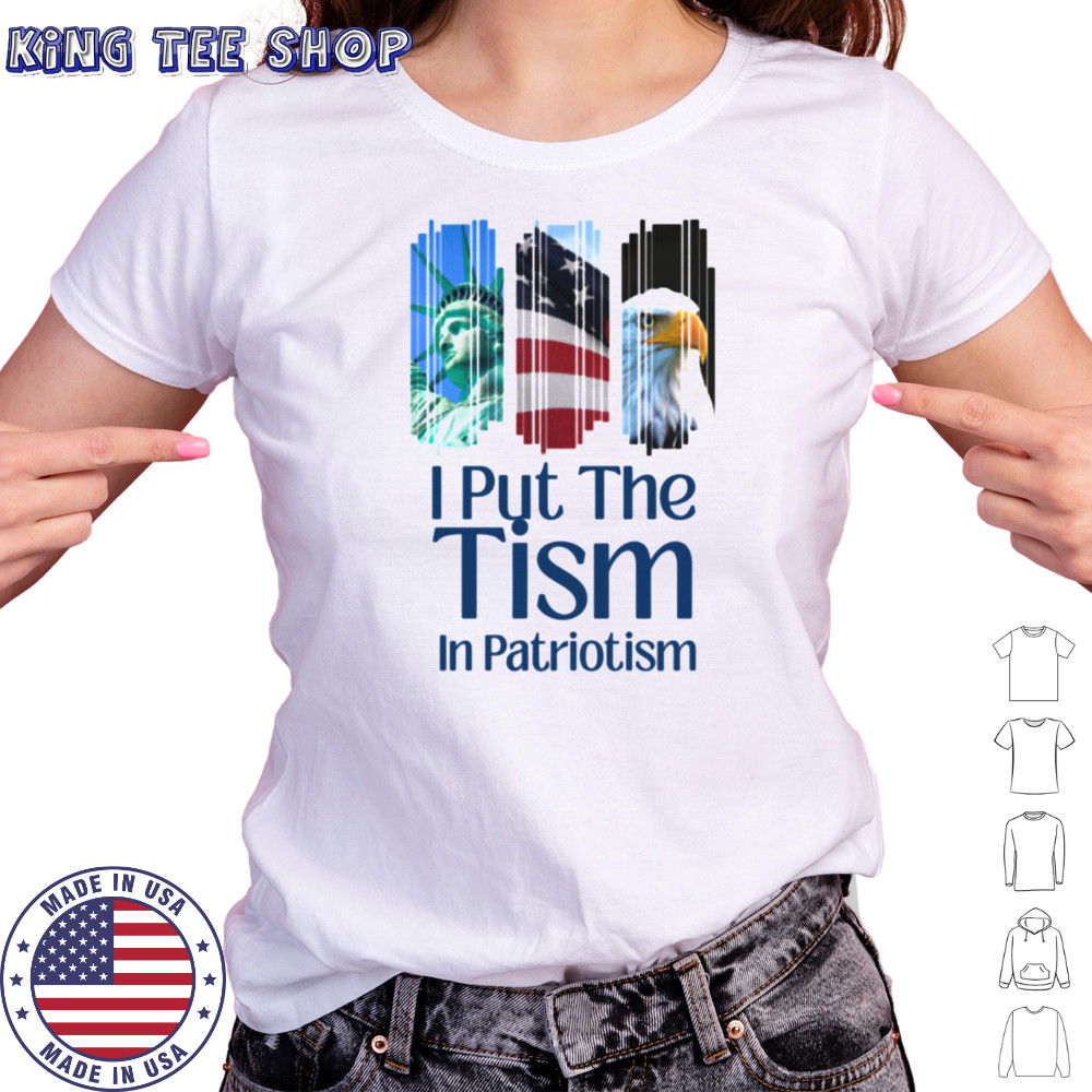 I Put The Tism In Patriotism Retro Autism Support USA Shirt Women's T-shirt