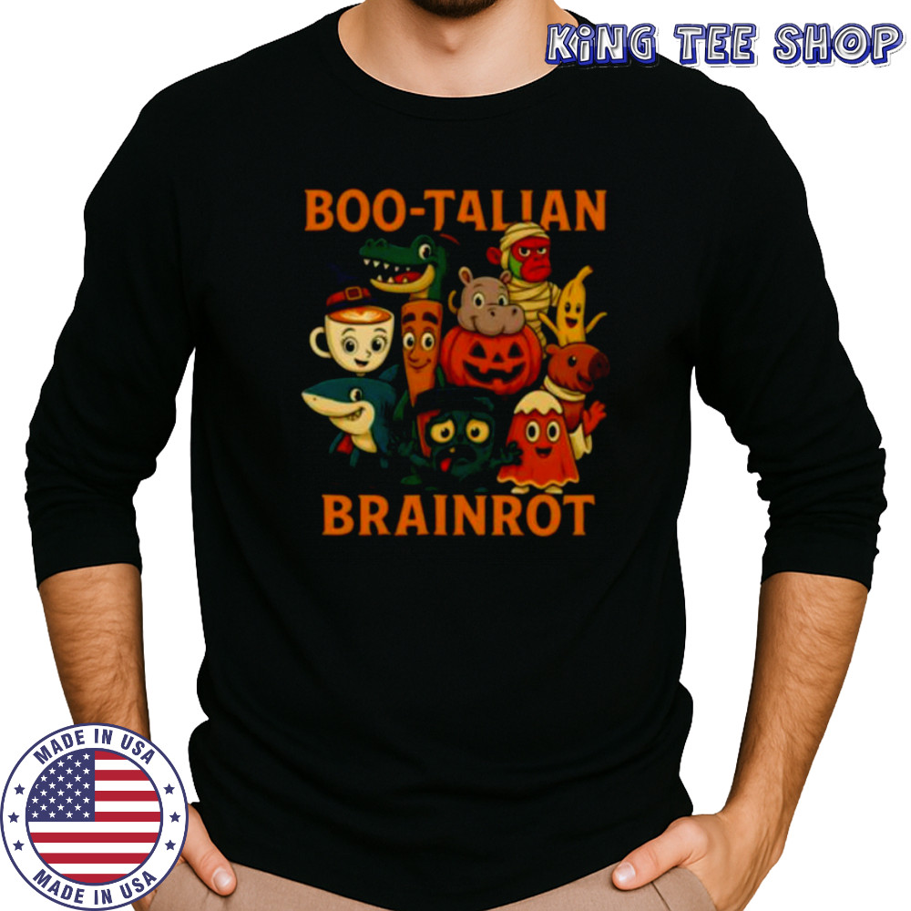 Italian Brainrot Characters Halloween Themes Costume Party Pullover Shirt Long Sleeved