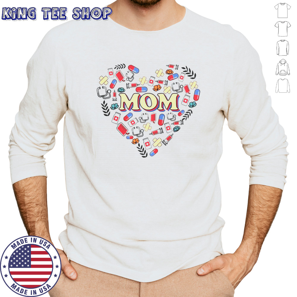 Mom Heart Medical T-Shirt Long Sleeved