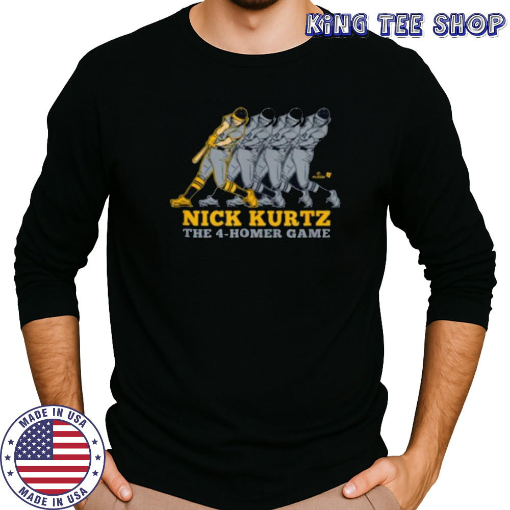 Nick Kurtz Four Home Run Game Oakland Baseball Shirt Long Sleeved
