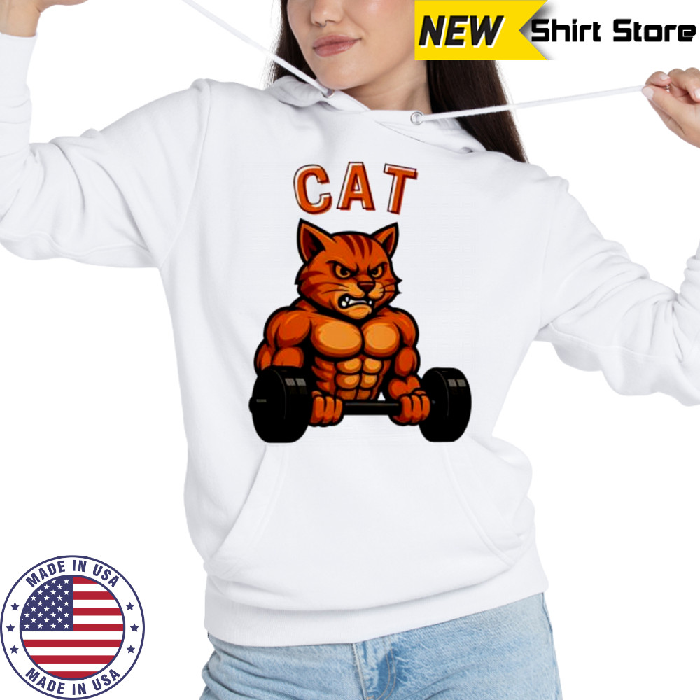 Cat Gym Weightlifting shirt Hoodie