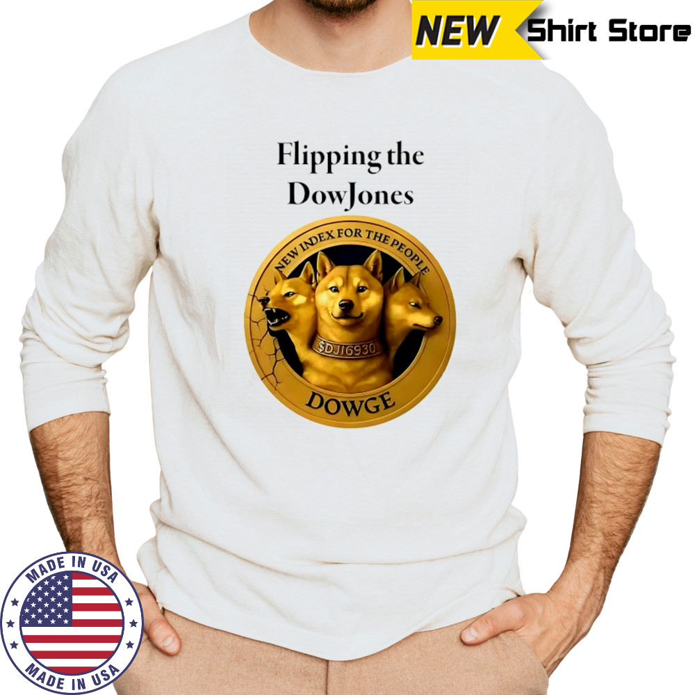 Dowge flipping the DowJones coin shirt Long Sleeved