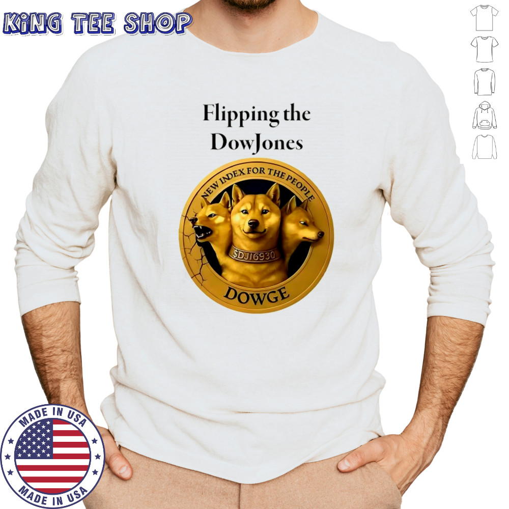 Dowge flipping the DowJones coin shirt Long Sleeved
