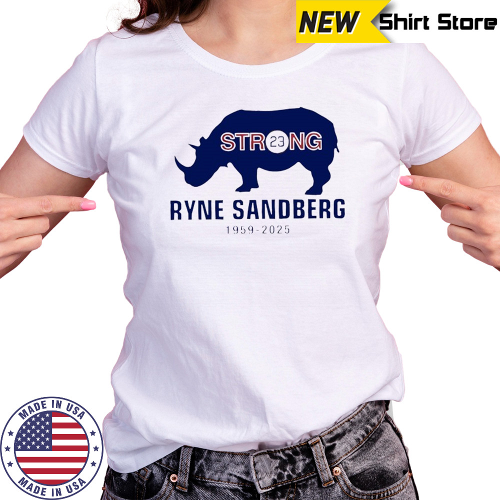 Memorial Ryne Sandberg 23 Chicago Cubs 1959 2025 Rhyno Strong shirt Women's T-shirt