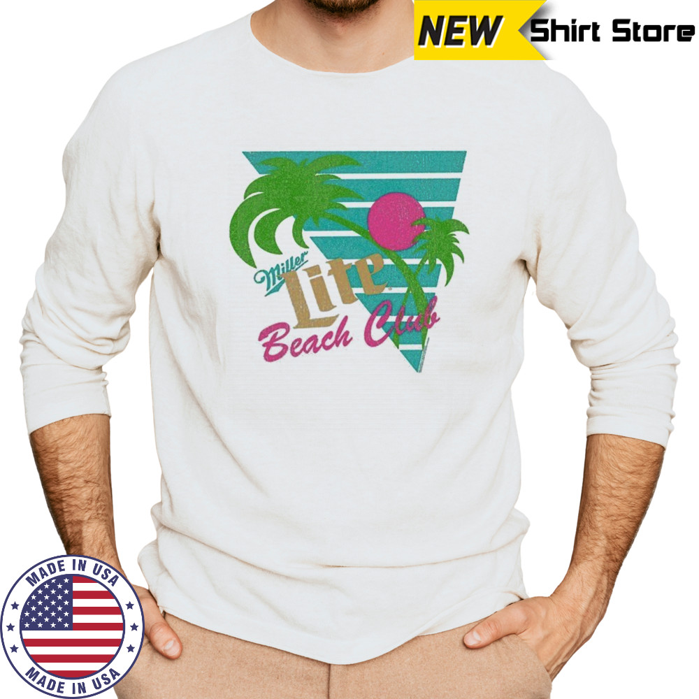 Miller Lite Beach Club T-shirt Long Sleeved