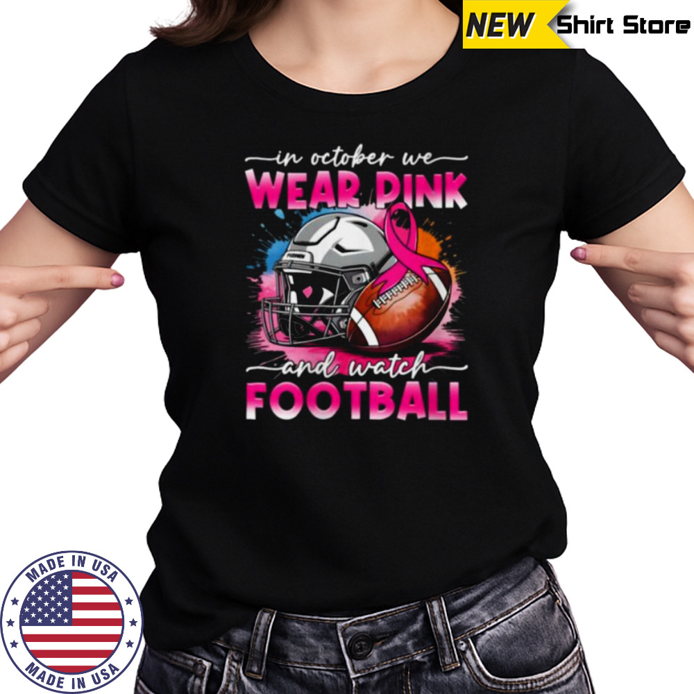 October Wear Pink Watch Football Breast Cancer Awareness Shirt Women's T-shirt