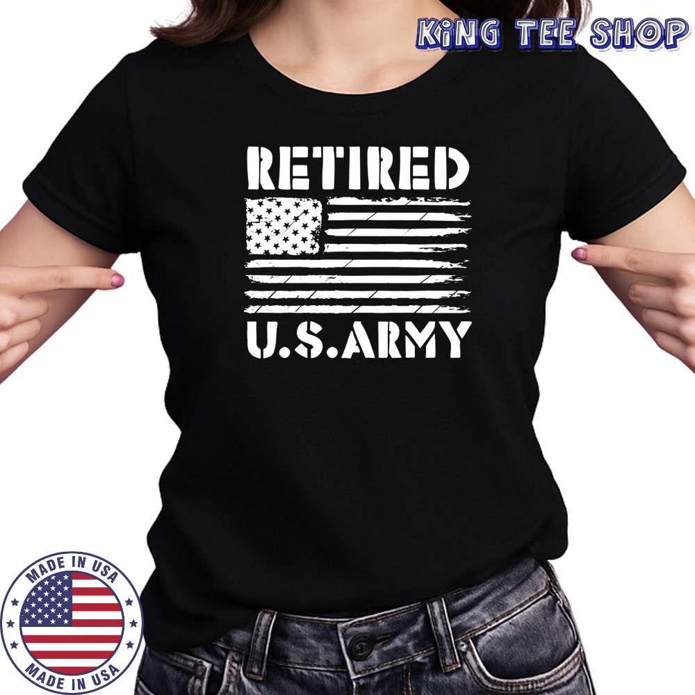 Retired US Army America Flag T-Shirt Women's T-shirt