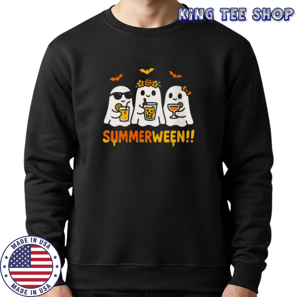 Summerween Ghost Spooky Summer Halloween Beach Vibes Party Shirt Sweatshirt