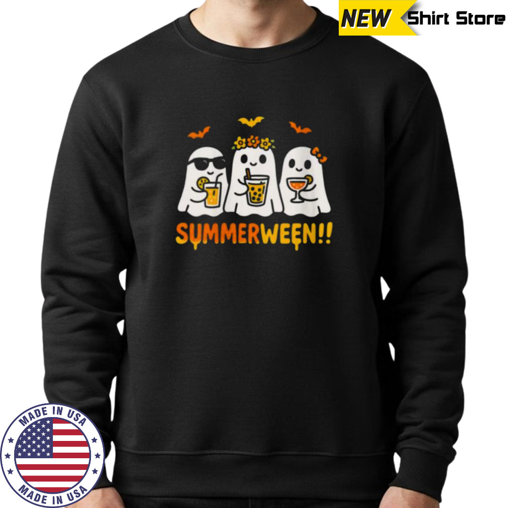 Summerween Ghost Spooky Summer Halloween Beach Vibes Party Shirt Sweatshirt