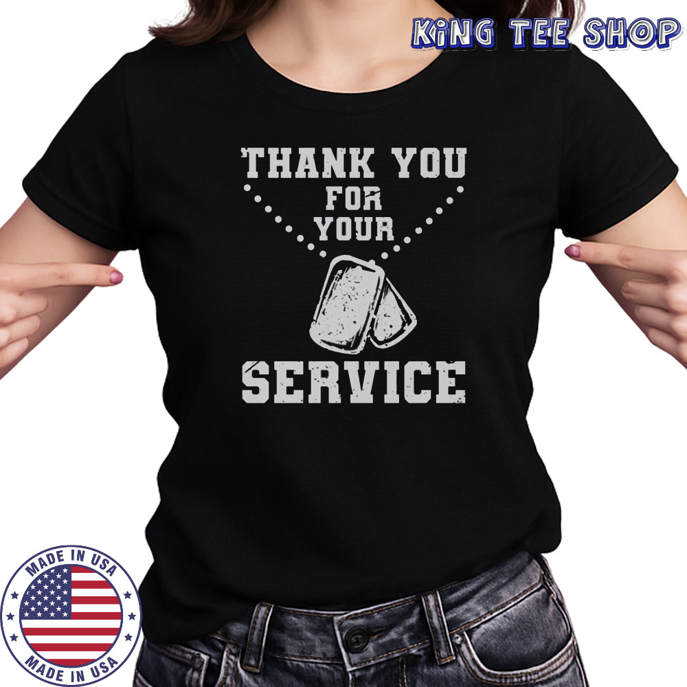 Thank You For Your Service Dog Tag T-Shirt Women's T-shirt
